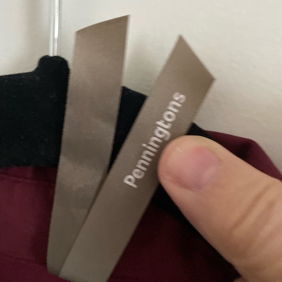 Penningtons Women’s Long Sleeve Shirt Top Wine Color Cotton Blend Size 2X EUC - Picture 4 of 7